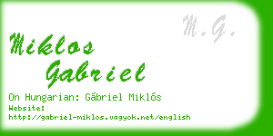 miklos gabriel business card