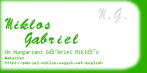 miklos gabriel business card